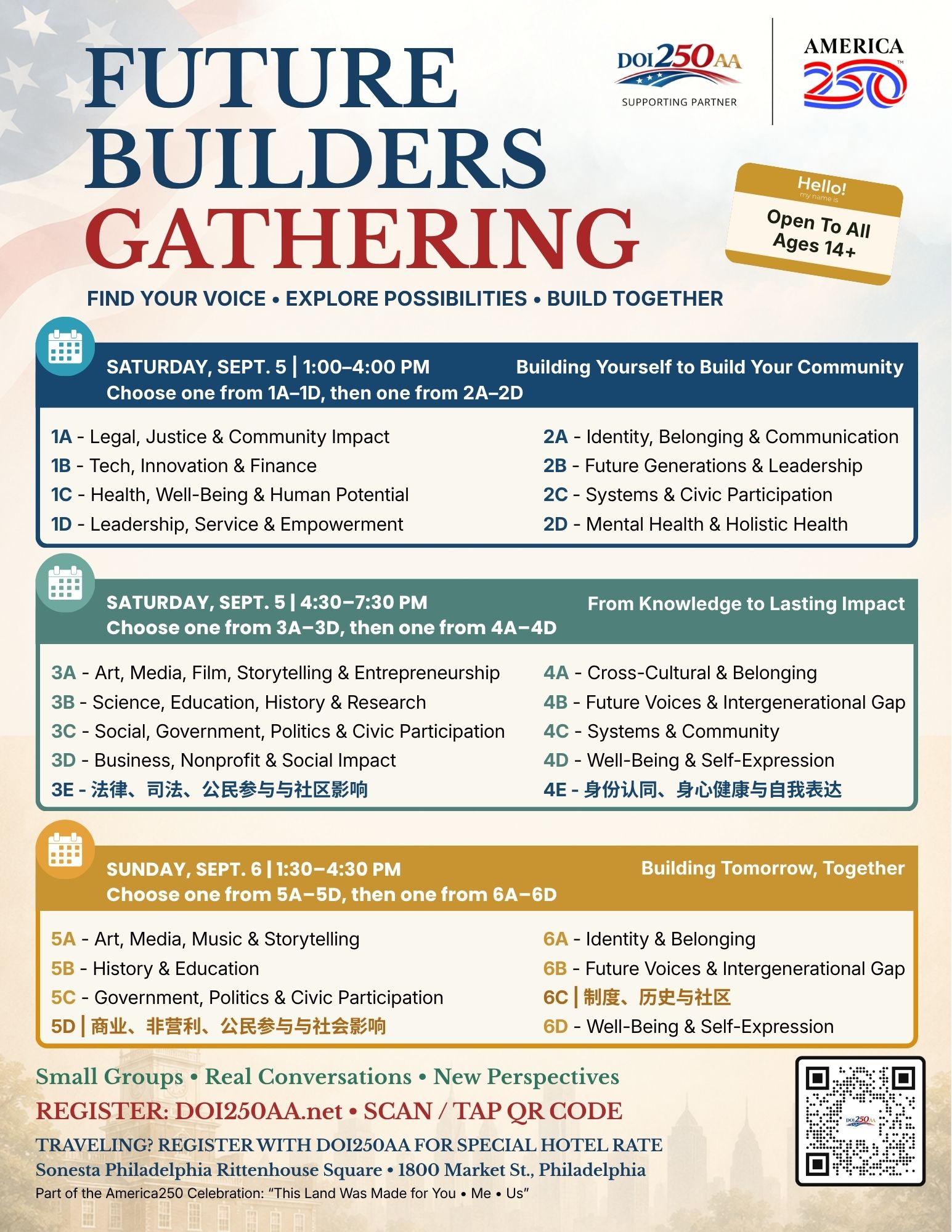 Future Builder Gathering Schedule